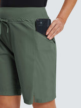 9" Elastic-waisted shorts