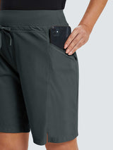 9" Elastic-waisted shorts