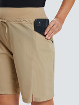 9" Elastic-waisted shorts