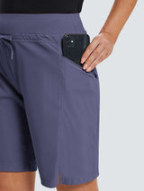 9" Elastic-waisted shorts