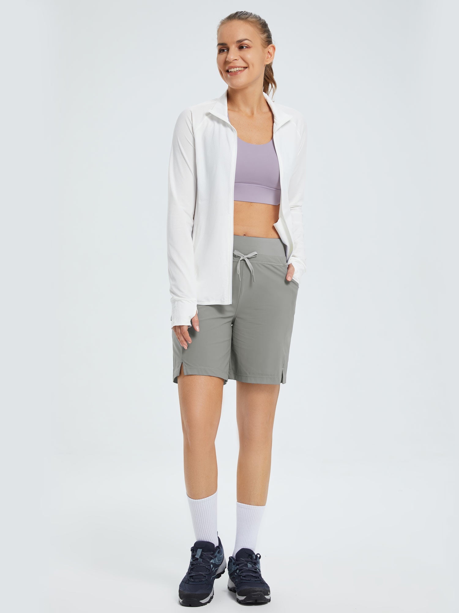 9" Elastic-waisted shorts
