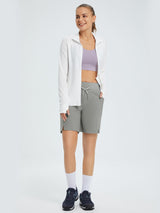 9" Elastic-waisted shorts