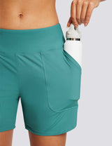 Flyleaf Women's 5' UPF 50+ High-Rise Swim Shorts