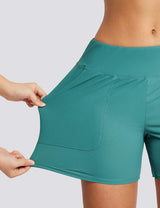 Flyleaf Women's 5' UPF 50+ High-Rise Swim Shorts