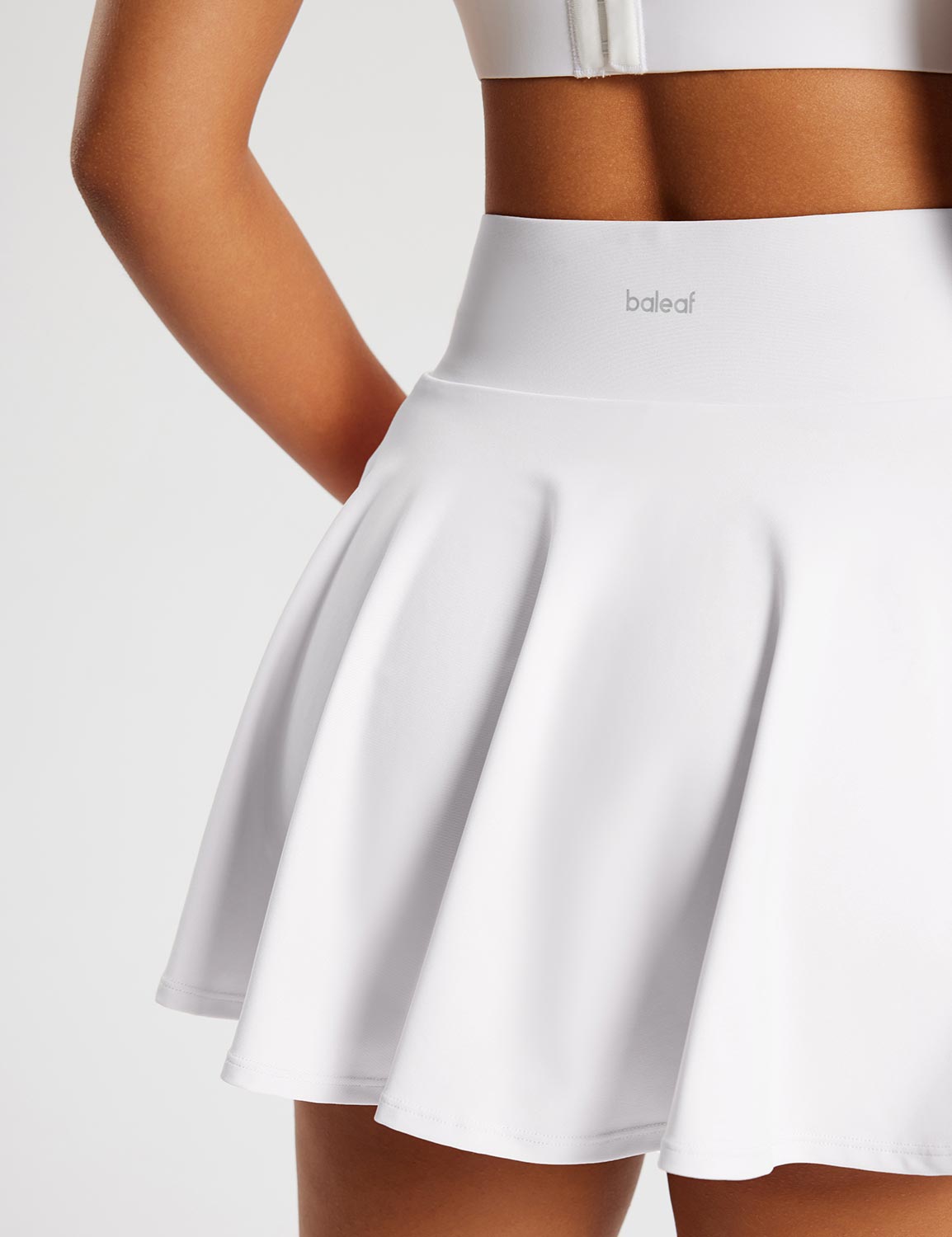 Baleaf Women's Laureate Pleated Tennis Skorts ete003 Lucent White Details