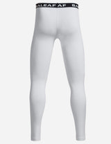 Baleaf Boy's Fleece Boy's Basic Compression Baselayer Tights abd233 White Back