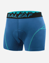 Baleaf Men 3D Chamois Padded Bike Compression Briefs aai027 Dark Blue Front