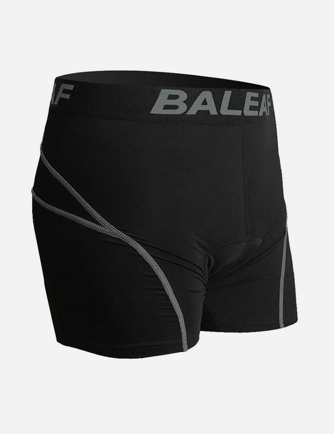 Baleaf Men 3D Chamois Padded Bike Compression Briefs aai027 Gray Side