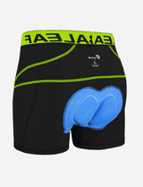 Baleaf Men 3D Chamois Padded Bike Compression Briefs aai027 Green Detail