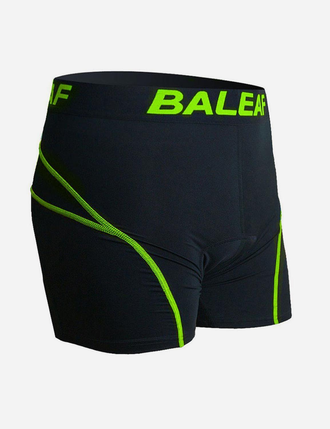 Baleaf Men 3D Chamois Padded Bike Compression Briefs aai027 Green Front