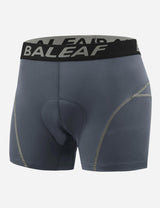 Baleaf Men 3D Chamois Padded Bike Compression Briefs aai027 Solid Gray Front