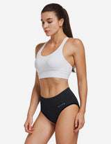 Baleaf Women's 3D Chamois Padded High Rise Quick Dry Cycling Underwear aai092 Black side