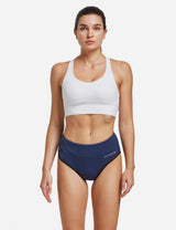 Baleaf Women's 3D Chamois Padded High Rise Quick Dry Cycling Underwear aai092 Navy Blue main