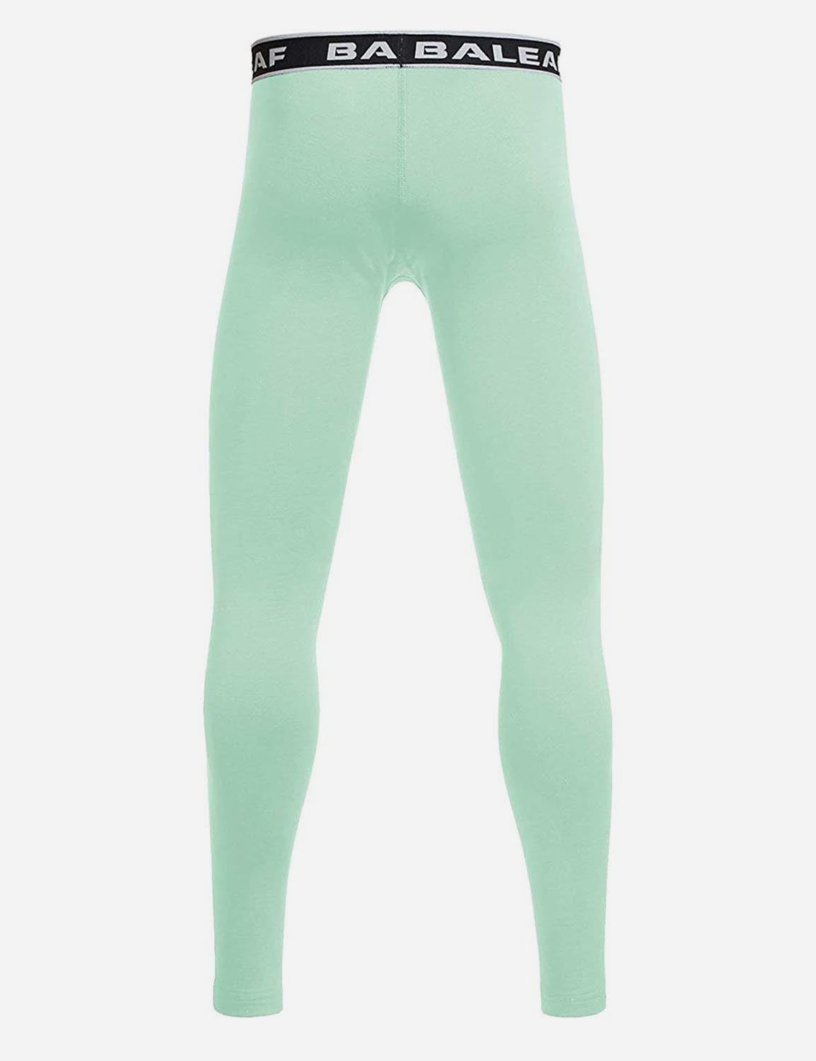 Baleaf Boy's Fleece Boy's Basic Compression Baselayer Tights abd233 Mint Green Back