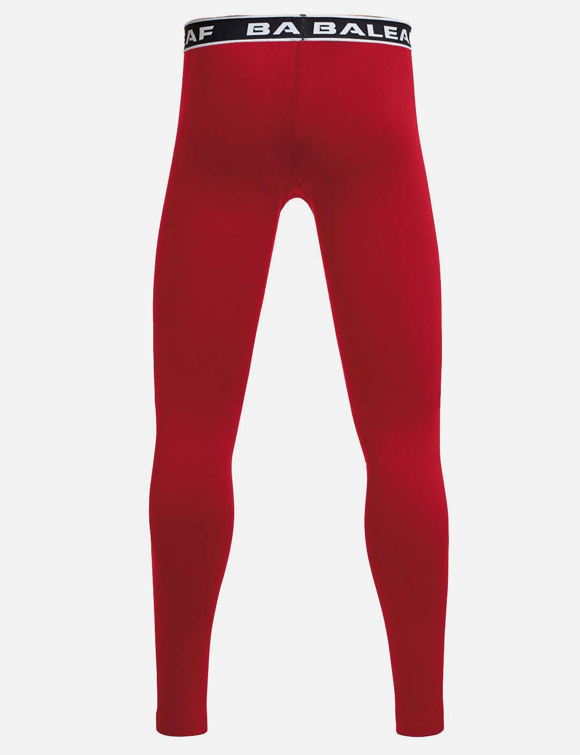 Baleaf Boy's Fleece Boy's Basic Compression Baselayer Tights abd233 Red Back