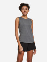 Baleaf Women's Polyester Crewneck Tagless Loose Fit Tank Top abd365 Gray Side