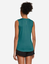 Baleaf Women's Polyester Crewneck Tagless Loose Fit Tank Top abd365 Teal Back