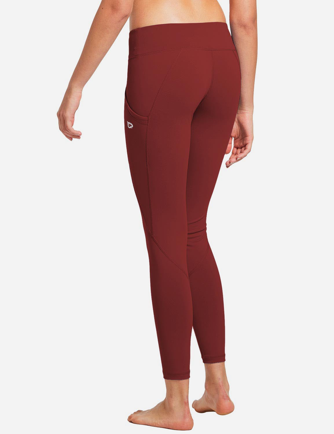 Baleaf Women's High Rise Non-See-Through Pocketed Open End Leggings