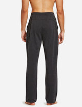 Baleaf Mens Elastic Waistband Loose Fit Side Pocketed Jogger Pants abh146 Charcoal Back