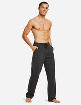Baleaf Mens Elastic Waistband Loose Fit Side Pocketed Jogger Pants abh146 Charcoal Full