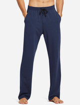 Baleaf Mens Elastic Waistband Loose Fit Side Pocketed Jogger Pants abh146 Heather Blue Front
