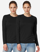 Baleaf Women's Soft Long Sleeve UPF50+ Crew Neck Sun Shirt Anthracite Main (2 pack)