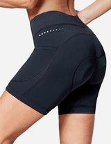 Baleaf Women's UPF 50+ 5" Bike Shorts 4D Padded Pockets Cycling Underw?????? cai010 Black Back