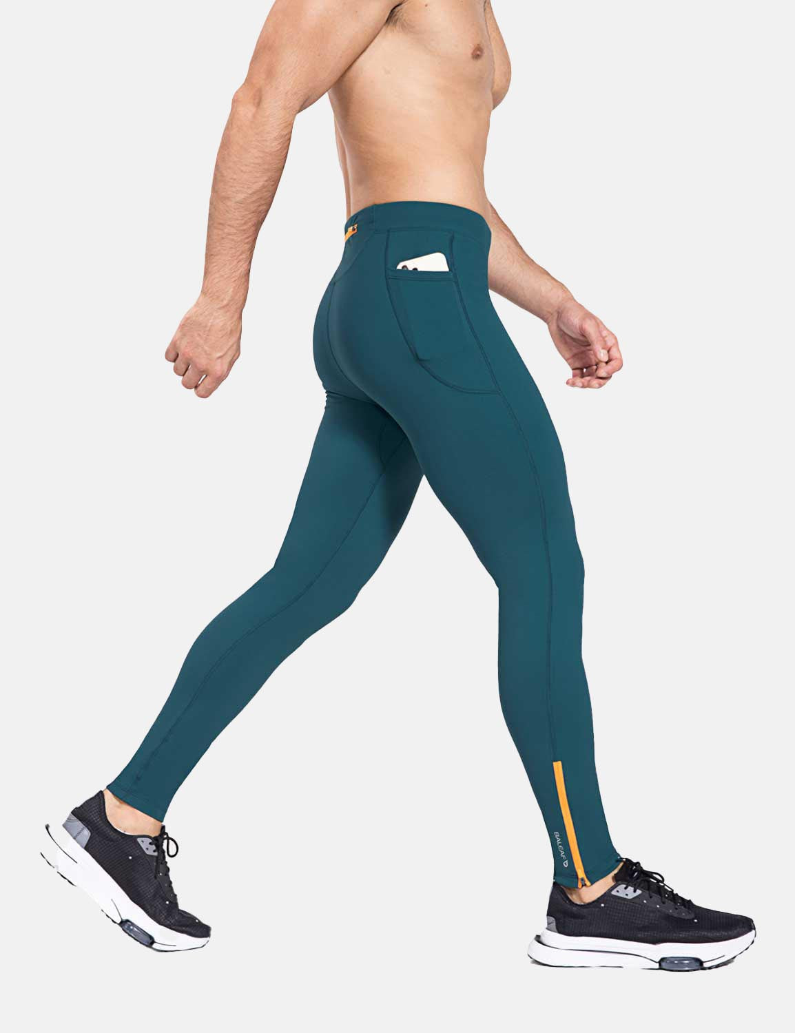 Baleaf Men's Laureate 29" Thermal Water-Resistant Tights cbd048 Moroccan Blue Side