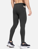 Baleaf Men's Laureate 29" Thermal Water-Resistant Tights cbd048 Anthracite Back