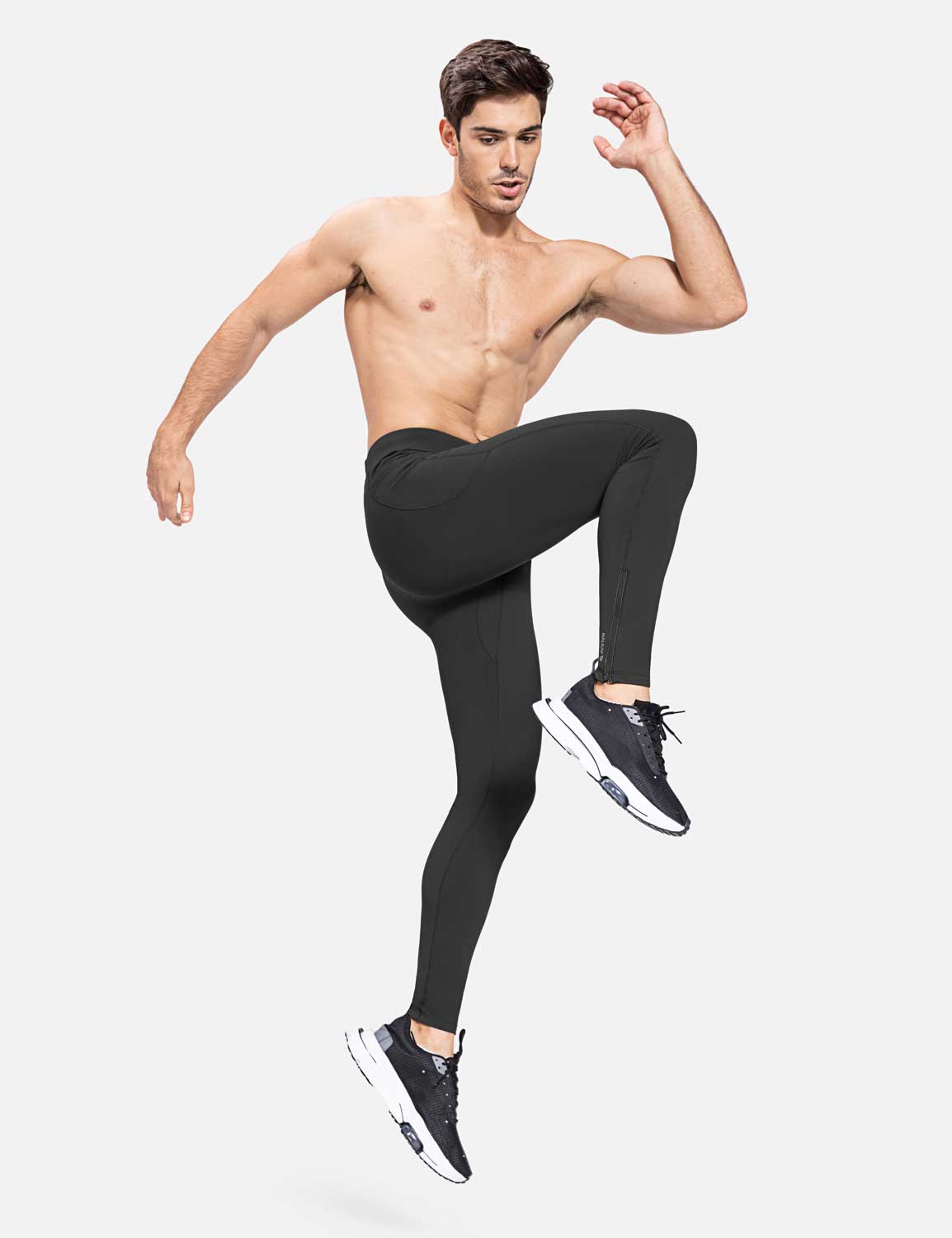 Baleaf Men's Laureate 29" Thermal Water-Resistant Tights cbd048 Anthracite Full