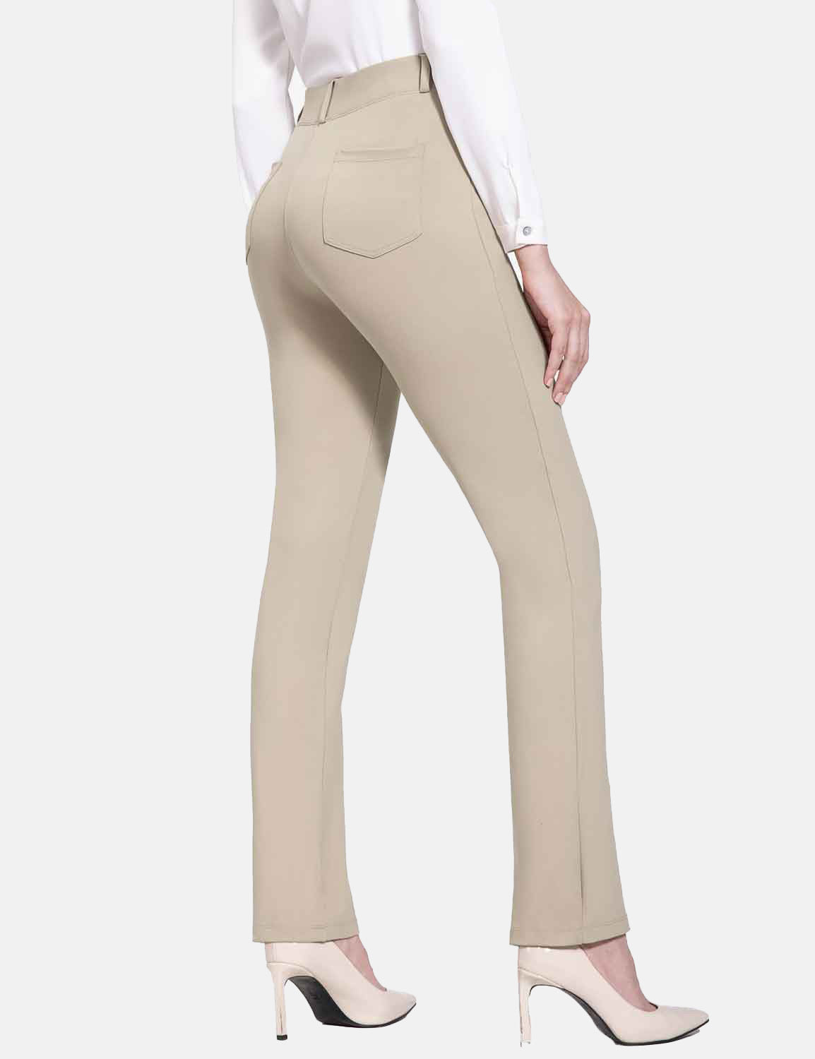 Baleaf Women's Flyleaf Mid Rise Pants cbh049 Weathered Teak Back