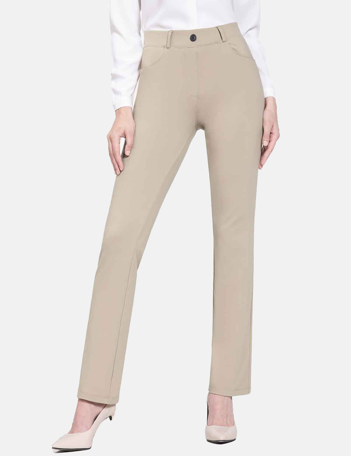 Baleaf Women's Flyleaf Mid Rise Pants cbh049 Weathered Teak Main