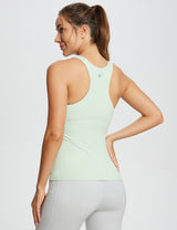 Baleaf Women's Flyleaf Crew Neck Tank Top (Website Exclusive) dbd059 Subtle Green Back