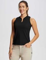 Baleaf Women's Flyleaf UPF50+ Sleeveless Golf Top (Website Exclusive) dfa022 Jet Black Main