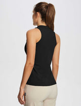 Baleaf Women's Flyleaf UPF50+ Sleeveless Golf Top (Website Exclusive) dfa022 Jet Black Back