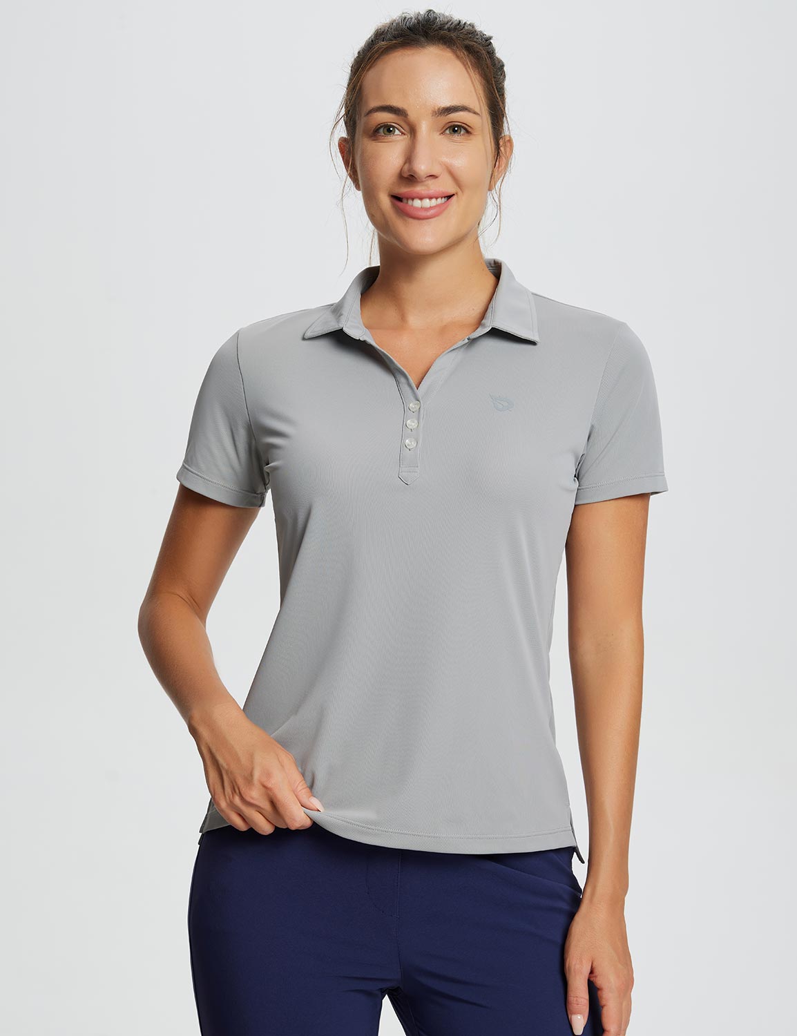 Baleaf Women's Flyleaf UPF50+ Polo Shirt (Website Exclusive) dfa024 Alloy Main