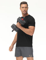 Baleaf Men's Fitted Crew Neck Short Sleeve T-shirts Anthracite Main