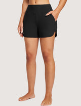 Baleaf Women's Quick Dry UPF50+ High Waisted Swim Shorts Anthracite Main