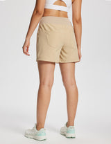 Baleaf Women's High Rise Quick-dry Hiking Cargo Shorts Boulder Back